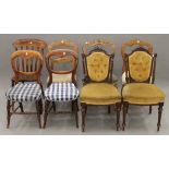 A quantity of various Victorian chairs.