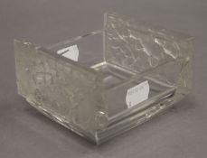 A Lalique glass vase. 11 cm wide.