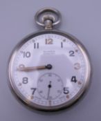 A Buren Grand Prix WWII military pocket watch. Approximately 5 cm diameter. Good working order.