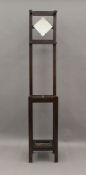 An early 20th century oak hallstand. 31.5 cm wide x 173 cm high.