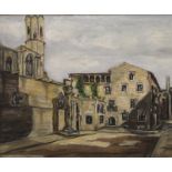 E GAVILAN, Plaza Del Rey, Barcelona, oil on canvas, signed, framed. 71 x 58 cm.