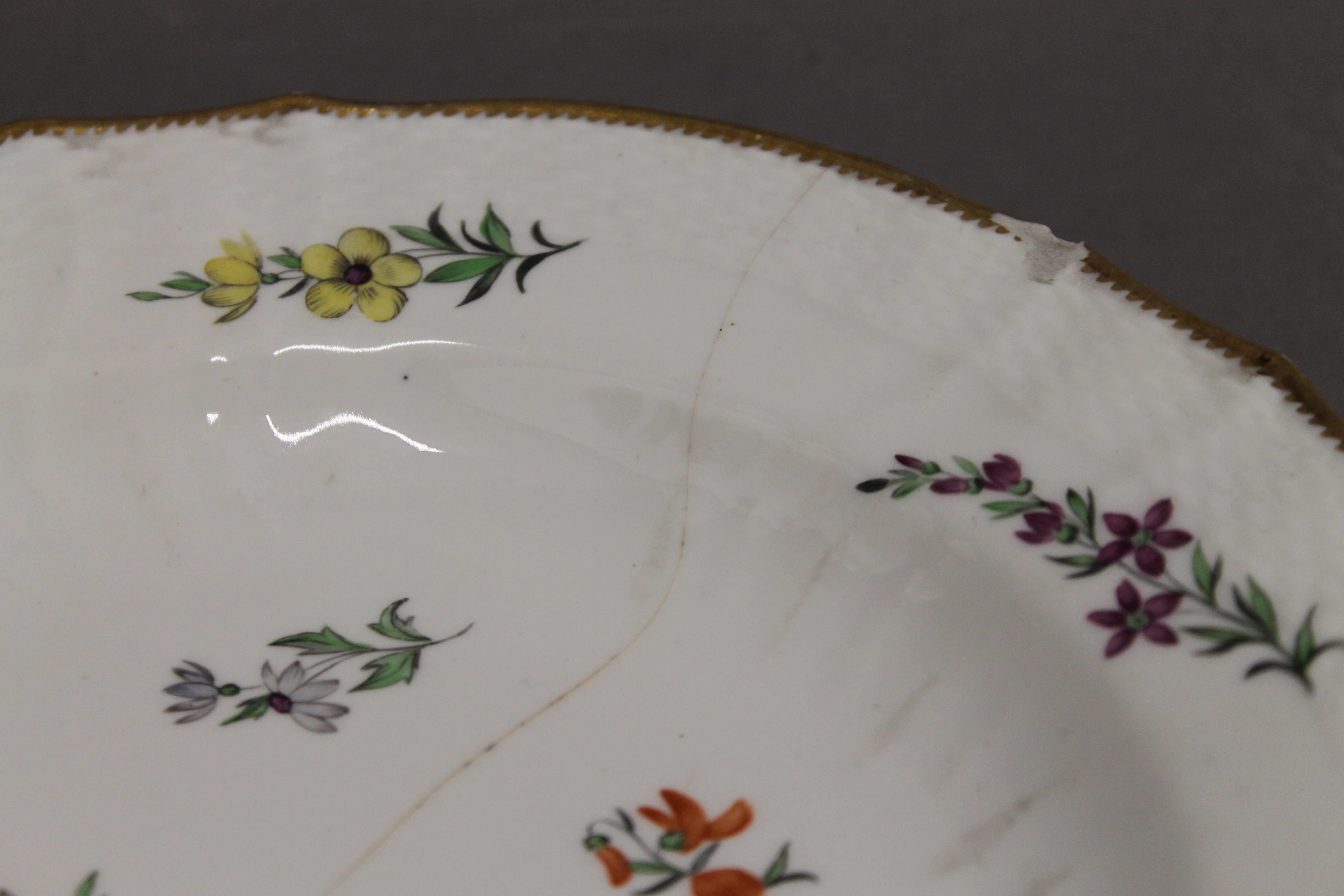 A quantity of Copenhagen porcelain florally decorated plates and dishes. - Image 10 of 18