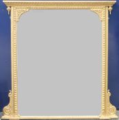 A Victorian gilt over mantle mirror. 135 cm x 133 cm.