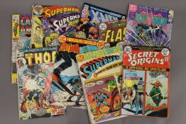 Ten various vintage comics.