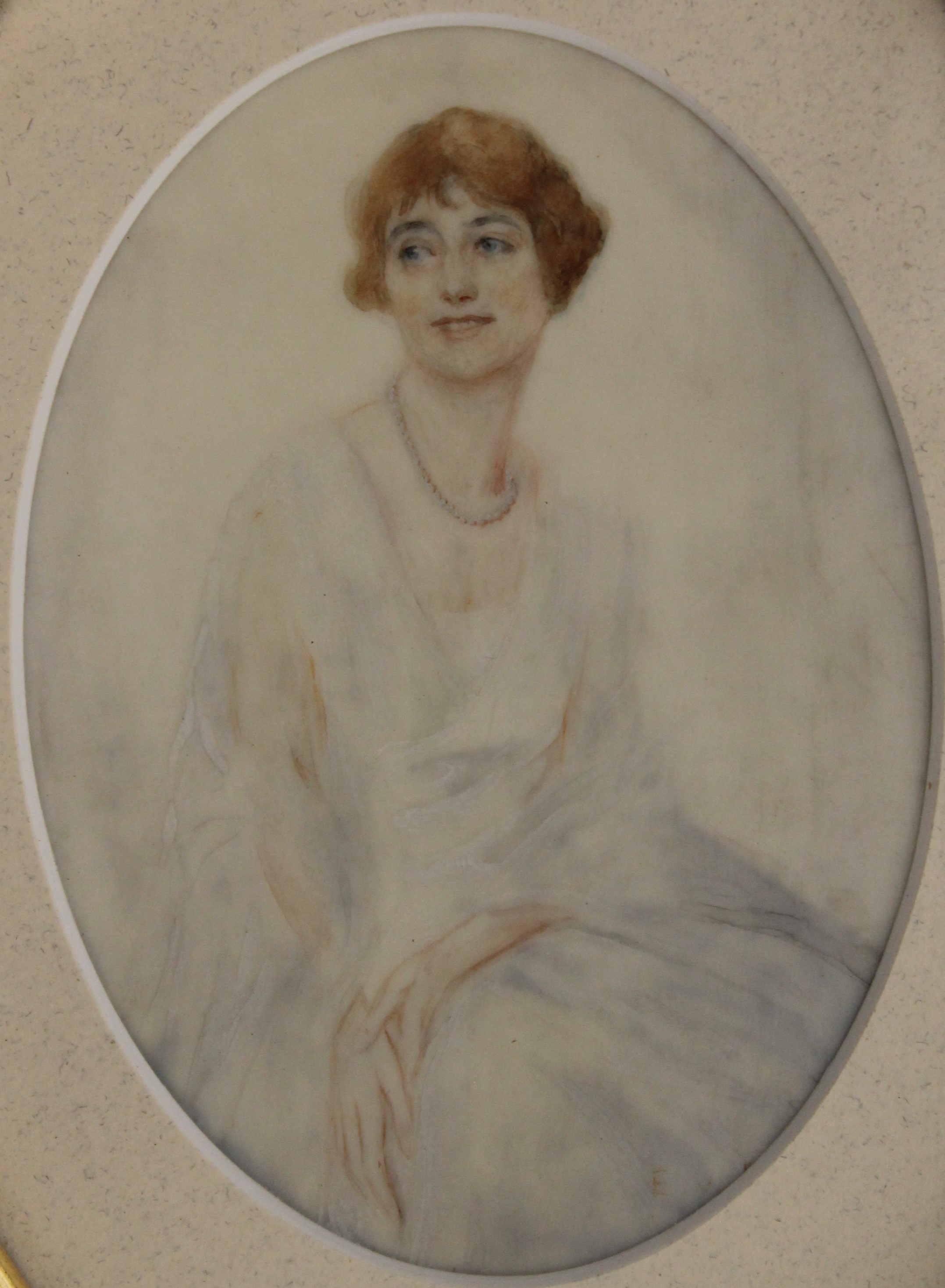 E VON HUTTENBRENNER, two early 20th century Portraits of a Lady, watercolours, one on paper, - Image 6 of 7