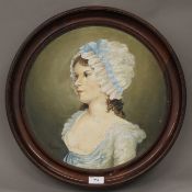 After JOHN HOPPMEN, Portrait of Mrs Williams, oil on board, painted by D W STANDON, dated 1984,