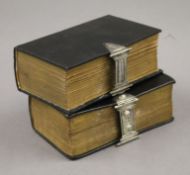 Two Dutch silver clasp bibles.