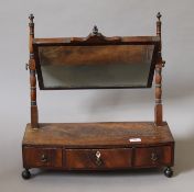 A 19th century mahogany three drawer toilet mirror. 52 cm wide.