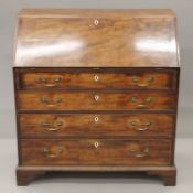 A Georgian mahogany bureau. 99 cm wide., 107 cm high, 50.5 cm deep.