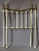 Two modern brass and iron headboards. Each 93 cm wide.