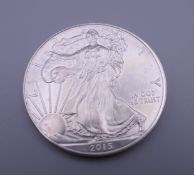 A 2015 fine silver dollar