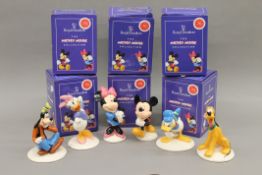 Six boxed Royal Doulton The Mickey Mouse Collection figures.