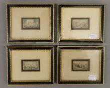 A set of four small Victorian prints, each framed and glazed. 14.5 x 12 cm overall.