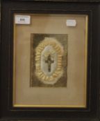 Three framed Victorian memorials. The largest 26 x 31 cm overall.