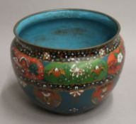 A 19th century Chinese cloisonne jardiniere. 22.5 cm high.