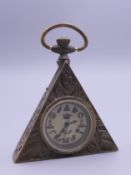 A Masonic pocket watch. 6.5 cm high.