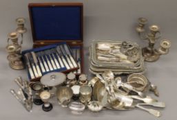 A quantity of silver plate