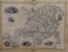 A 19th century map of China, framed and glazed. 49 x 40.5 cm overall.