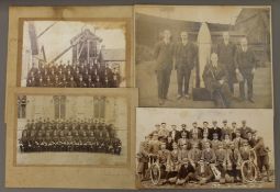 Four vintage photographs: two police, one Cycling Club circa 1900 and one shell manufacturers.