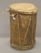 An African drum. 39.5 cm high.