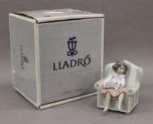 A boxed Lladro figure, Shh... they're Sleeping.