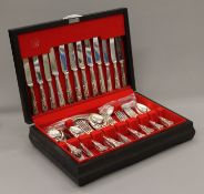 A canteen of silver plated cutlery