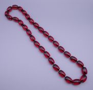 A dress bead necklace. 82 cm long.