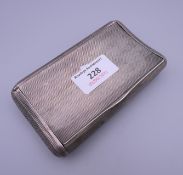 A Dutch silver tobacco box. 13 cm wide. 208.6 grammes.