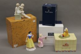 Four boxed Royal Doulton figurines, Tomorrow's Dreams, Snow White,