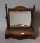 A 19th century mahogany single drawer toilet mirror. 44 cm wide.