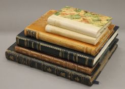 Six volumes of various French literature.