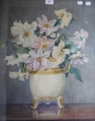 LOUISE FURMAGE (exhibeted 1880-1904) British, Still life of Flowers in a Vase, watercolour, signed,