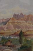 PATRICK RYAN, Smithsonian Butte Valley on the Virgen, Grand Canyon District, watercolour,