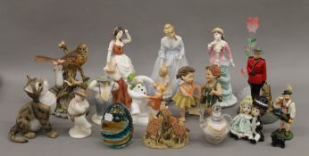 A quantity of various figurines, etc.