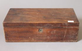 A 19th century mahogany writing slope. 50.5 cm wide.