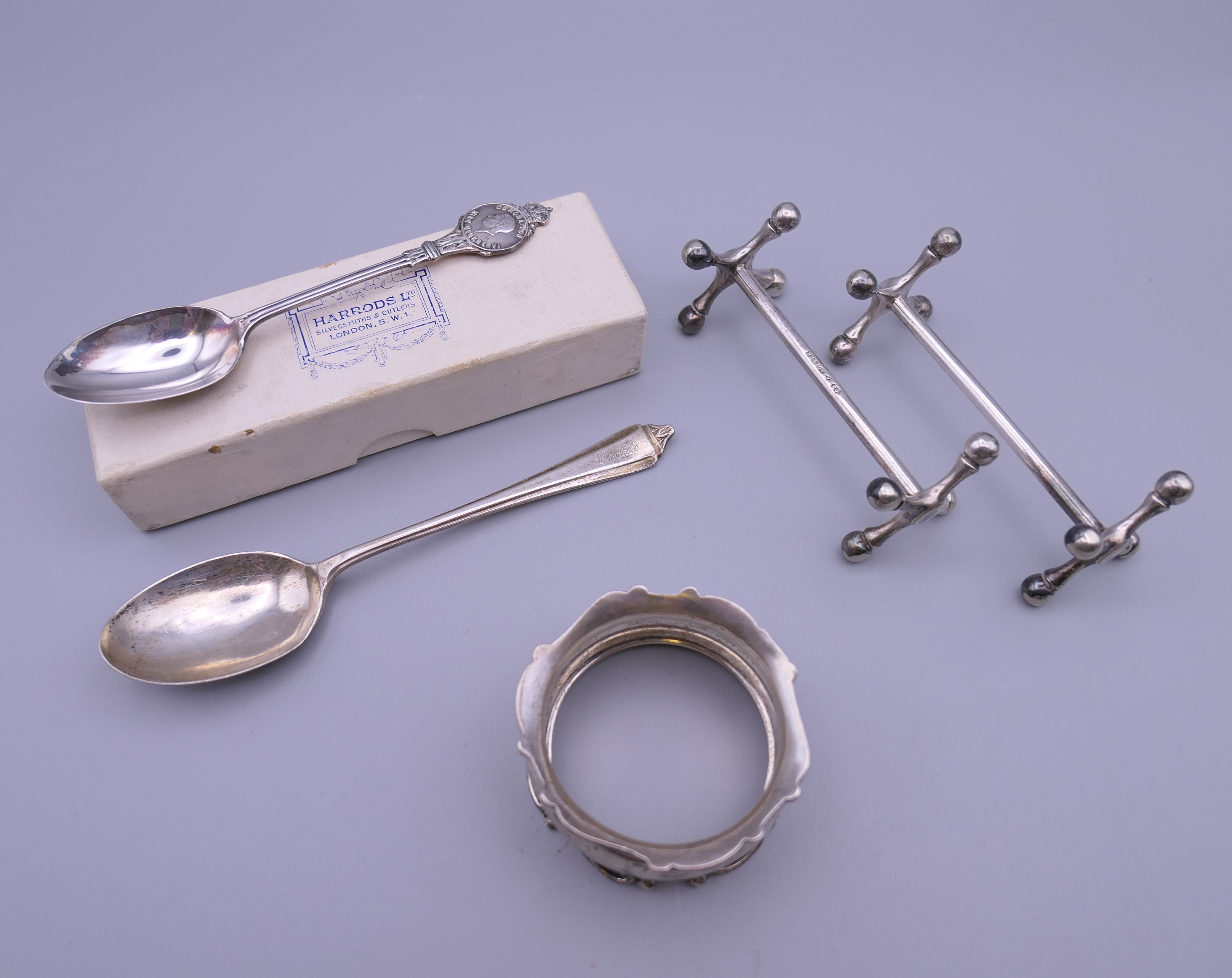 A quantity of miscellaneous silver and silver plated items.