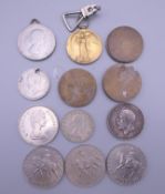 A small quantity of coins and medals