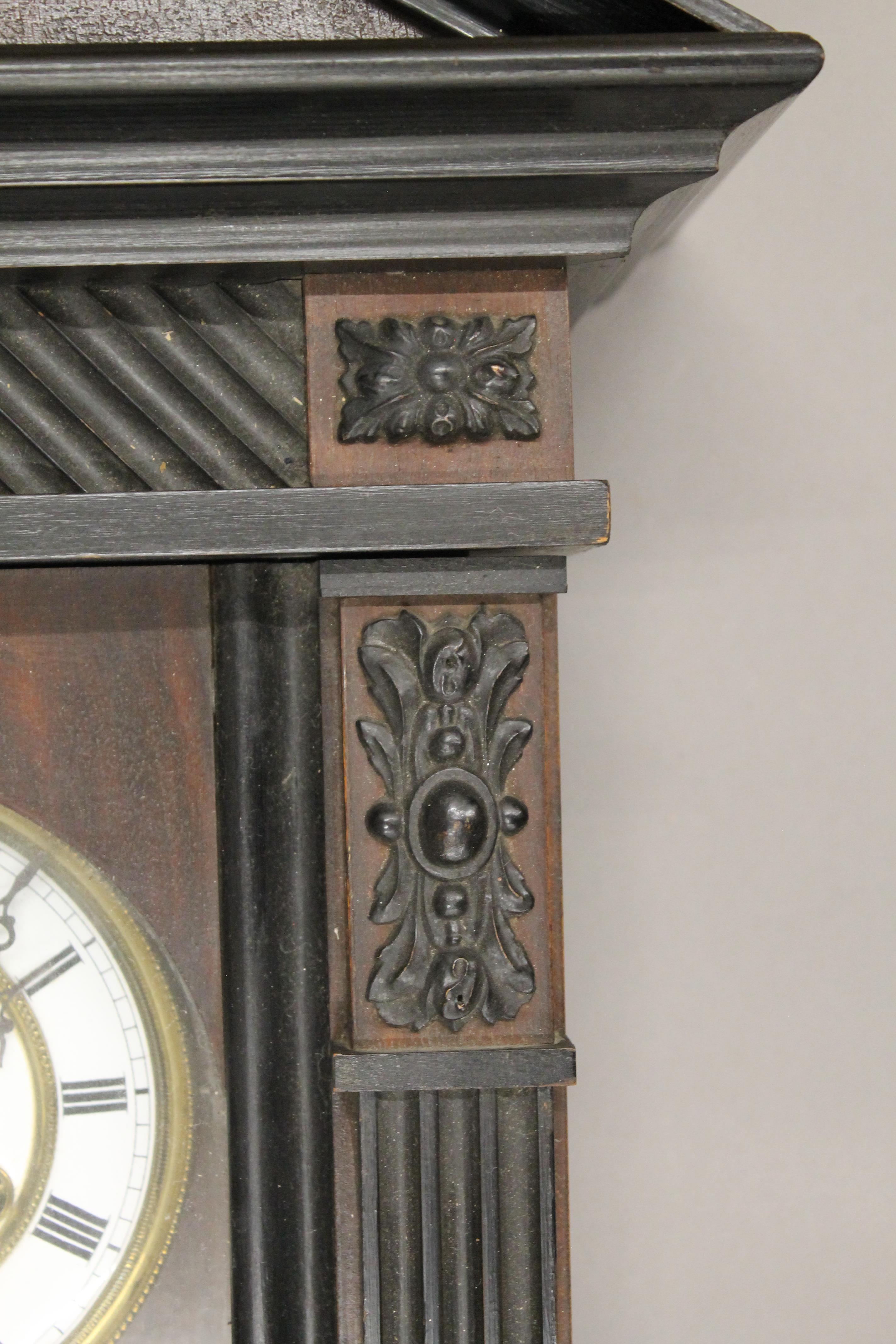 A 19th century Vienna wall clock. 74 cm high. - Image 4 of 6