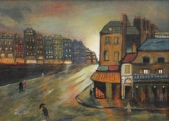 WILLIAM 'BILLY' BOYLE (20th century), Townscape, oil on board, framed. 59 x 42 cm.