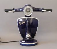 A Vespa lamp. 34.5 cm high.