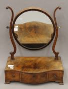 A 19th century mahogany three drawer toilet mirror. 40 cm wide.