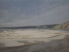 MICHAEL FAIRCLOUGH, Coastal View, limited edition print, numbered 84/350, signed,