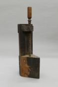 A Victorian wooden mitre vice. 73 cm long.