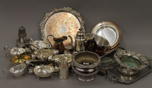 A quantity of silver plate, including cutlery, sauce boats, etc.