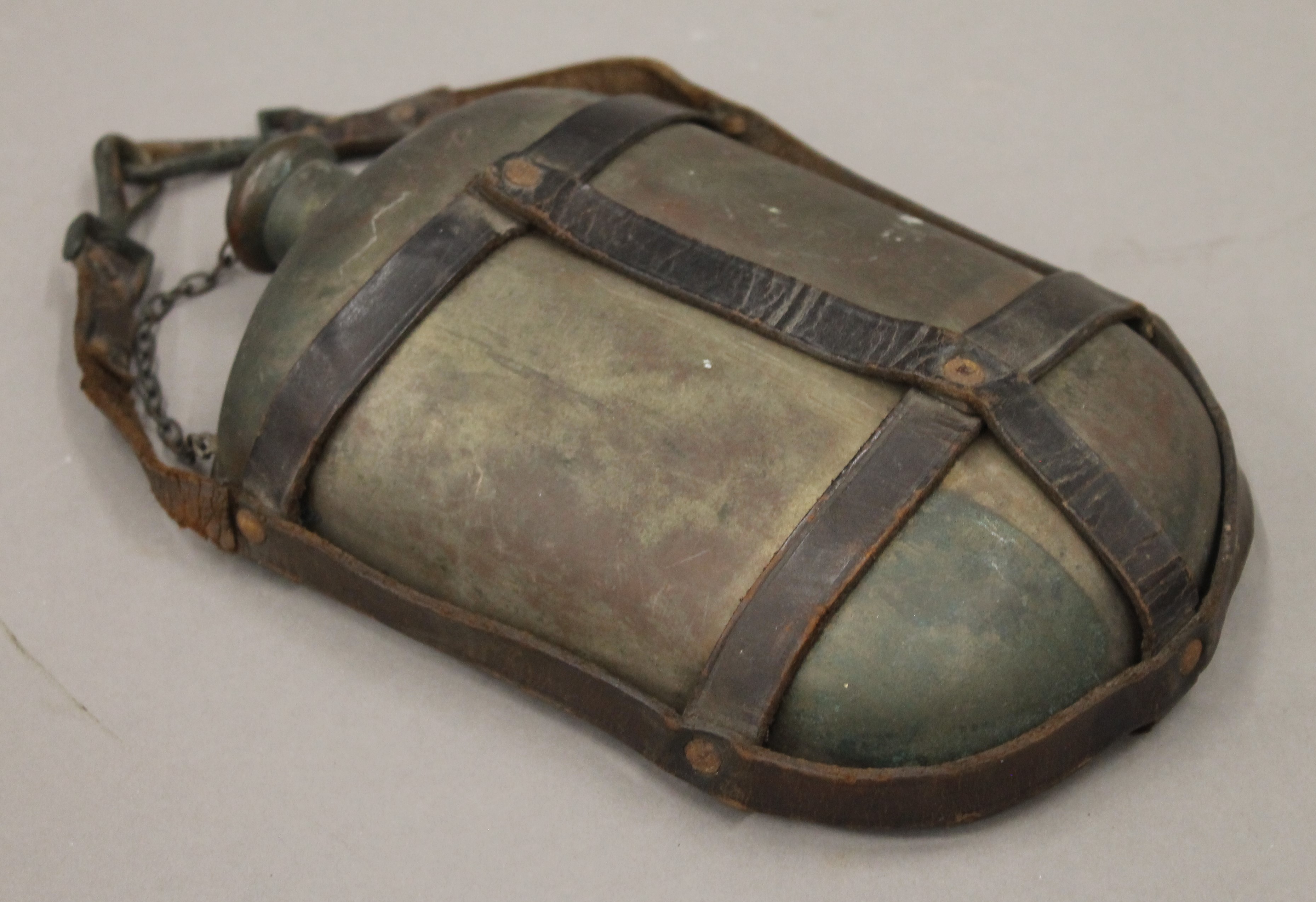 A Victorian military water bottle. 23 cm high. - Image 3 of 4