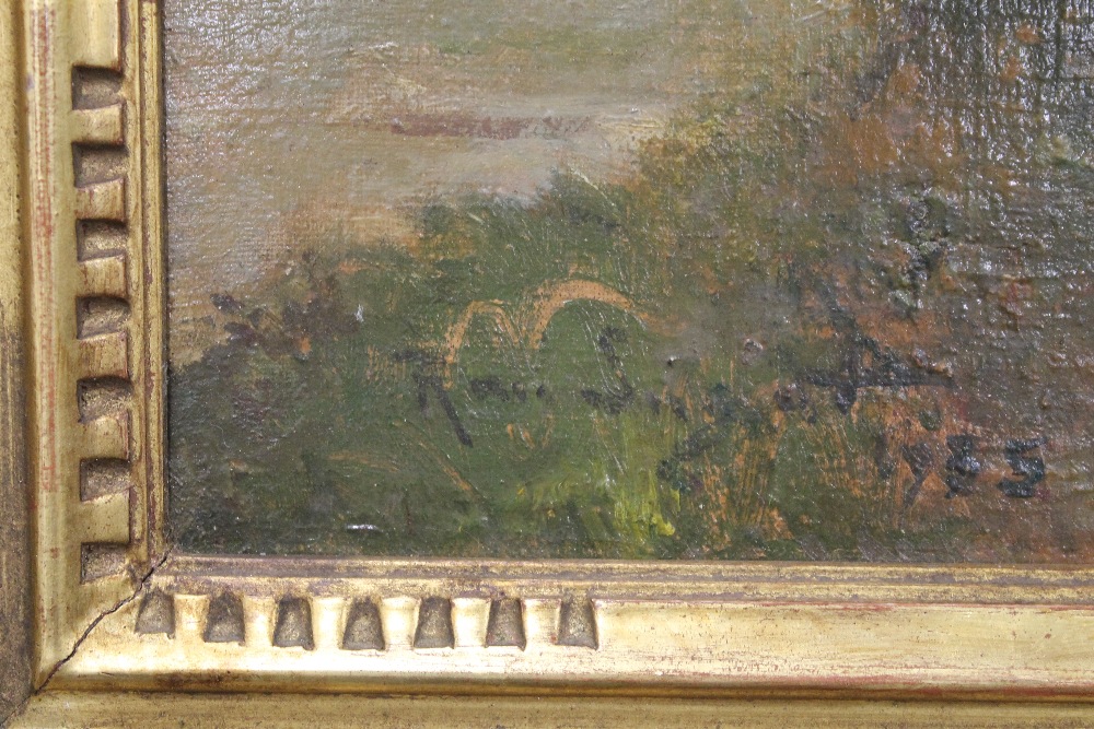 RAY SINGOT, Figures beside a Lake, oil on canvas, signed and dated 1935, framed. 53.5 x 36.5 cm. - Image 3 of 4