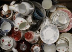 A box of various decorative ceramics.