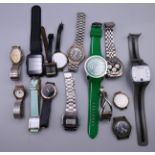 A bag of various wristwatches