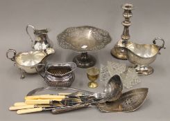 A quantity of various silver plate, etc.