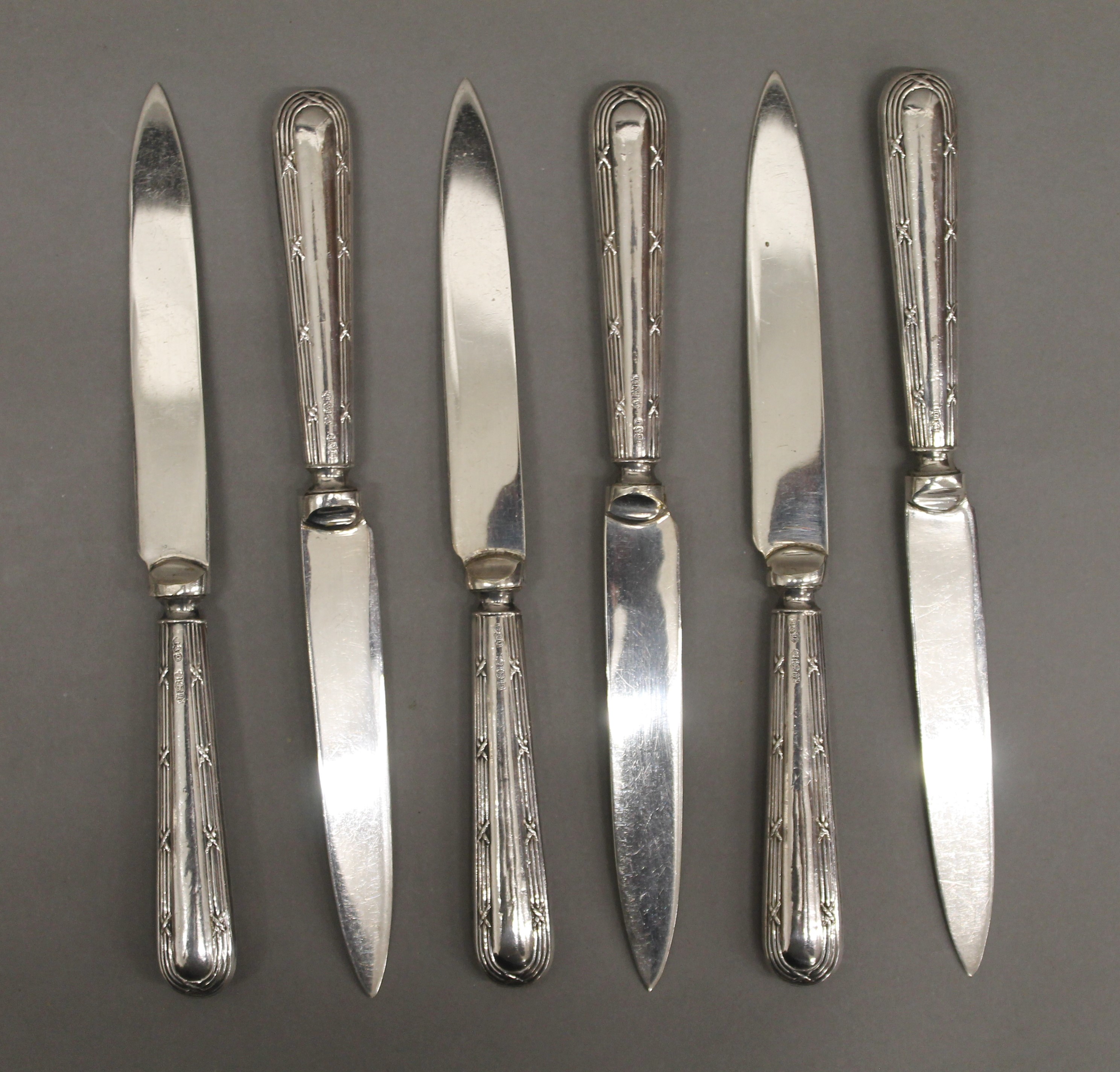 A set of twelve 925 silver handled dessert knives and forks. - Image 4 of 6